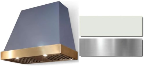AGA Euclid Classic Color Collection AH3630EUCWHTBN - 36 Inch Trapezoid Wall Mount Range Hood in Front View