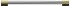 Fisher & Paykel AHP3RD3684ABA - Professional Round Flush Handle Kit with Brass Off-Stands for 36" French Door Refrigerator