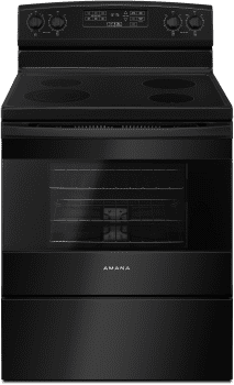 Amana AER6603SFB - 30 Inch Electric Range in Black from Amana