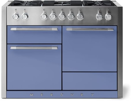 AGA Mercury SoHo Collection AMC48DFCBB - 48 Inch Freestanding Dual Fuel Range with 5 Sealed Burners in Front View