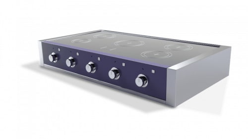 AGA Mercury AMC48INRTBLK - 48 Inch Induction Rangetop in Angle View, Color Displayed: Indigo