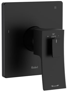 Rohl Zendo TZOTQ45BK - 1/2 Inch Therm & Pressure Balance Trim With 5 Functions in Black