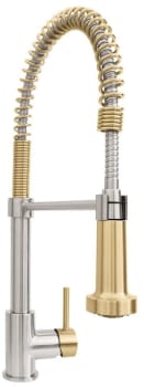 ZLINE Autograph Edition APLKFZBNCB - Pull Down Spring Single Handle Kitchen Faucet in Brushed Nickel and Champagne Bronze