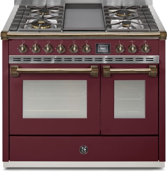 Steel Cucine Ascot Series AQY10SF4TBRB - 40 Inch Freestanding Dual Fuel Range