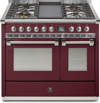 Steel Cucine Ascot Series AQY10SF4TBRN - 40 Inch Freestanding Dual Fuel Range