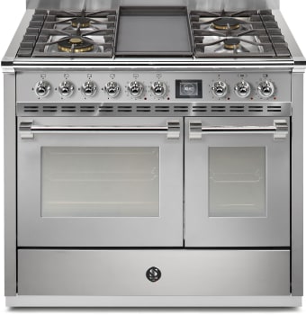 Steel Cucine Ascot Series AQY10SF4TSSC - 40 Inch Freestanding Dual Fuel Range