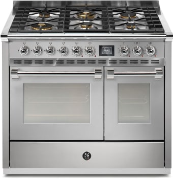 Steel Cucine Ascot Series AQY10SF6WSSC - 40 Inch Freestanding Dual Fuel Range
