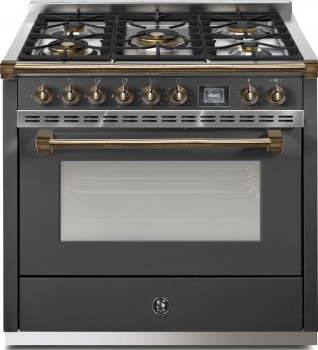 Steel Cucine Ascot Series AQY9S4MANB - 36 Inch Freestanding Dual Fuel Range