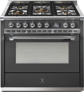 Steel Cucine Ascot Series AQY9S4MANC - 36 Inch Freestanding Dual Fuel Range