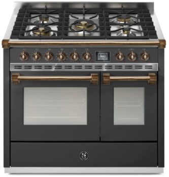 Steel Cucine Ascot Series AQY10SF4MANB - 40 Inch Freestanding Dual Fuel Range