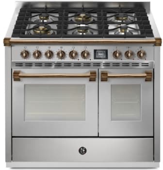 Steel Cucine Ascot Series AQY10SF6WSSB - 40 Inch Freestanding Dual Fuel Range