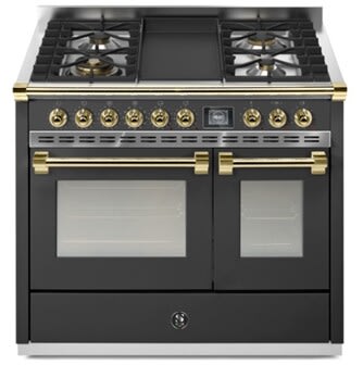 Steel Cucine Ascot Series AQY10SF4TANO - 40 Inch Freestanding Dual Fuel Range
