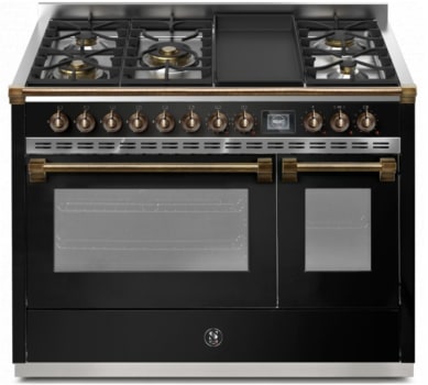 Steel Cucine Ascot Series AQY12SF4TMANB - 48 Inch Freestanding Dual Fuel Range