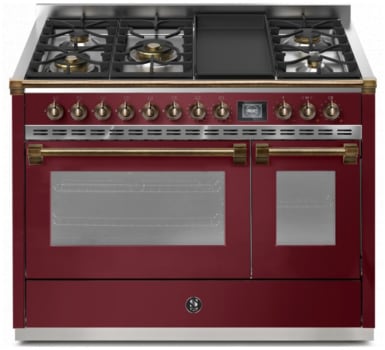 Steel Cucine Ascot Series AQY12SF4TMBRB - 48 Inch Freestanding Dual Fuel Range