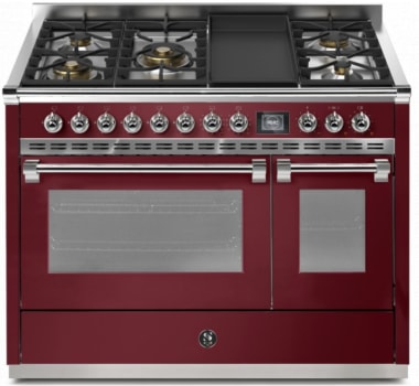 Steel Cucine Ascot Series AQY12SF4TMBRC - 48 Inch Freestanding Dual Fuel Range