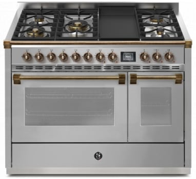 Steel Cucine Ascot Series AQY12SF4TMSSB - 48 Inch Freestanding Dual Fuel Range