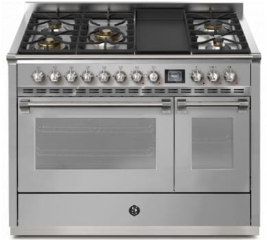 Steel Cucine Ascot Series AQY12SF4TMSSN - 48 Inch Freestanding Dual Fuel Range