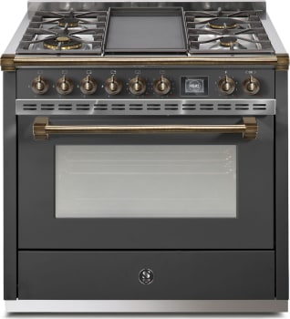 Steel Cucine Ascot Series AQY9M4TANB - 36 Inch Freestanding Gas Range