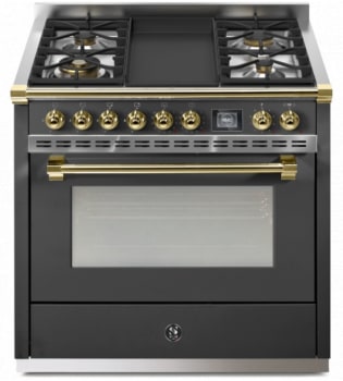 Steel Cucine Ascot Series AQY9M4TANO - 36 Inch Freestanding Gas Range
