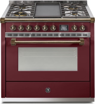Steel Cucine Ascot Series AQY9M4TBRB - 36 Inch Freestanding Gas Range