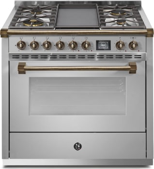 Steel Cucine Ascot Series AQY9M4TSSB - 36 Inch Freestanding Gas Range
