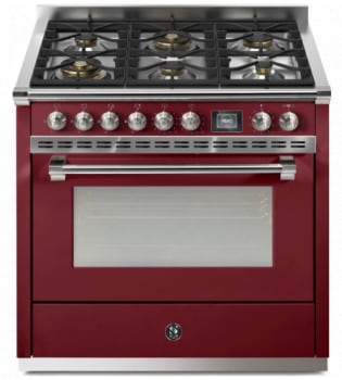 Steel Cucine Ascot Series AQY9M6WBRN - 36 Inch Freestanding Gas Range