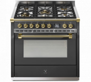 Steel Cucine Ascot Series AQY9S4MANO - 36 Inch Freestanding Dual Fuel Range