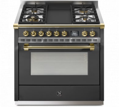 Steel Cucine Ascot Series AQY9S4TANO - 36 Inch Freestanding Dual Fuel Range