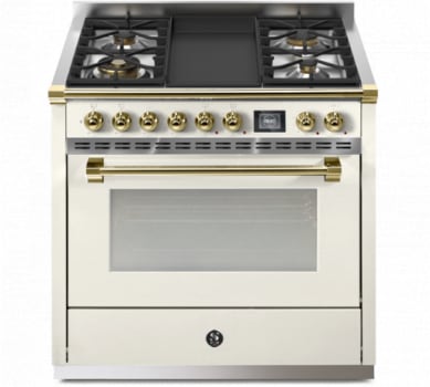 Steel Cucine Ascot Series AQY9S4TNAO - 36 Inch Freestanding Dual Fuel Range
