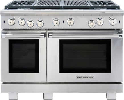 American Range Cuisine Series ARR4482GRL - 48 Inch Freestanding Gas Range with 4 Sealed Burners in Front View