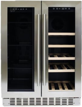 Azure A124DZS 24 Inch Built-In Dual Zone Beverage and Wine Center
