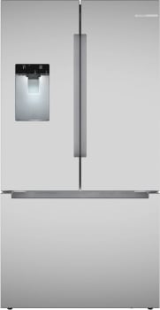 Bosch 100 Series B36CD10ENS - 36 Inch Counter Depth Freestanding French Door Smart Refrigerator in Front View