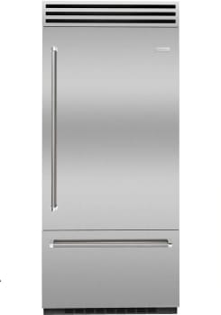 BlueStar PRO BBB36R3PLT - PRO 36 Inch Built-In Bottom Freezer Refrigerator in Front View