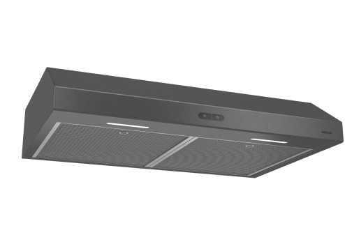 Broan Glacier BCDF130BLS - Broan® 30-Inch Convertible Under-Cabinet Range Hood, 300 CFM, Black Stainless Steel