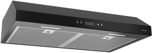 Broan Glacier BCDJ130BL - Broan® 30-Inch Convertible Under-Cabinet Range Hood w/ Heat Sentry®, 400 CFM, Black