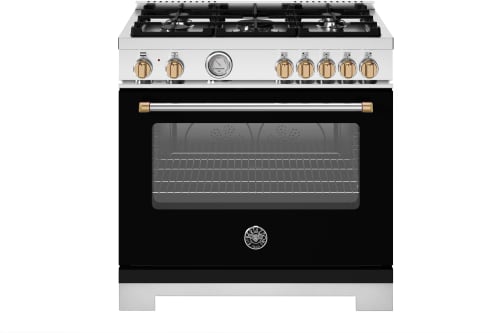 Bertazzoni Master Series MAS365DFMNG - 36 Inch Freestanding Dual Fuel Range with 5 Sealed Burners