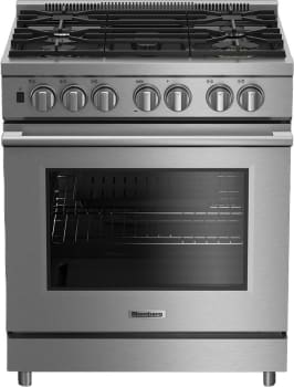 Blomberg BGRP34520SS - 30" Stainless Steel Gas Range with 5 Sealed Burners and 5.7 cu. ft. European Convection Oven