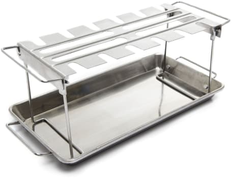 Broil King BK64152 16 Inch Stainless Steel Roaster Wing Rack with Pan