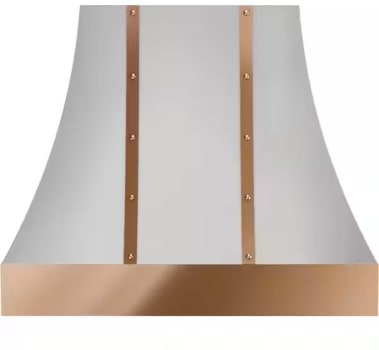 Zephyr BKAL36APC - Hood Banding Kit in Polished Copper Finish for 36 Inch Alto Wall Custom Hood