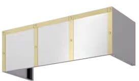 Zephyr Designer Forte BKDC14812ASG - 12” Duct Cover Banding Kit in Satin Gold