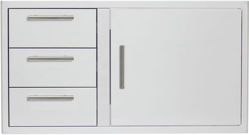 Blaze BLZDDC39RLTSC - Blaze 39 Inch Access Door and Triple Drawer Combo