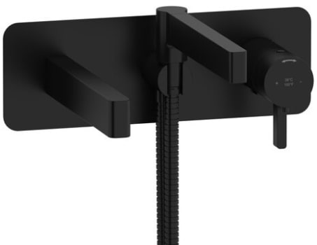 Rohl Paradox™ TPX21BK - Paradox™ Wall Mount Tub Filler Trim with Hand Shower in Black