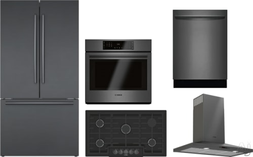 Bosch BORECOWODWRH12038 5 Piece Kitchen Appliances Package with