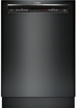 Bosch Shem63w56n 24 Inch Full Console Built In Dishwasher With 16 Place Settings 5 Wash Cycles 3rd Rack 44 Dba Sound Level Aquastop Flexspace Rackmatic Speed60 Delay Start Nsf Certified Sanitize And Energy Star Black