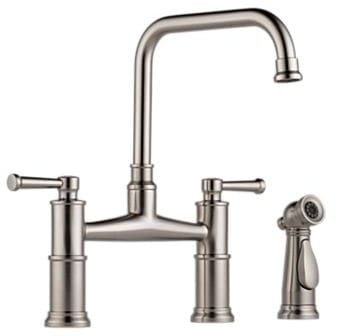 Brizo 62525lfss Double Lever Cast Spout Faucet Kitchen Faucet With