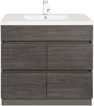 Cutler Kitchen Bath Bwka36 36 Inch Single Bowl Vanity With Acrylic Cutler Kitchen Bath Boardwalk Bwka36 Front View