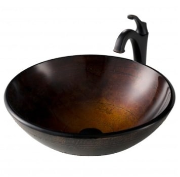 Kraus Cgv58012mm1200orb 17 Inch Copper Brown Bathroom Vessel Sink
