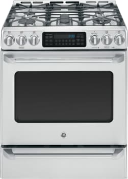GE Cafe Series C2S985SETSS - 30" GE Cafe Series Slide-In Front Control Dual-Fuel Range with Baking Drawer