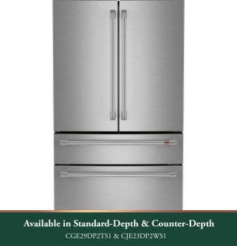 Cafe CJE23DP2WS1 - Counter-Depth 4-Door French Door Dual-Dispense AutoFill Refrigerator