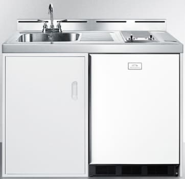 Summit C48elgl 48 Inch Combination Kitchen With E For 5 1 Cu Summit C48elgl 48 Compact Kitchen With Smoothtop Burners